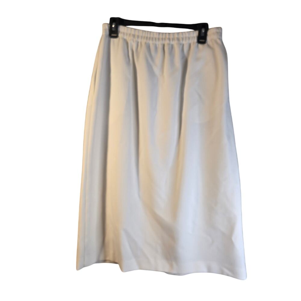 Haberdashery 16 White Midi Button Down Skirt [0435] - Picture 2 of 8